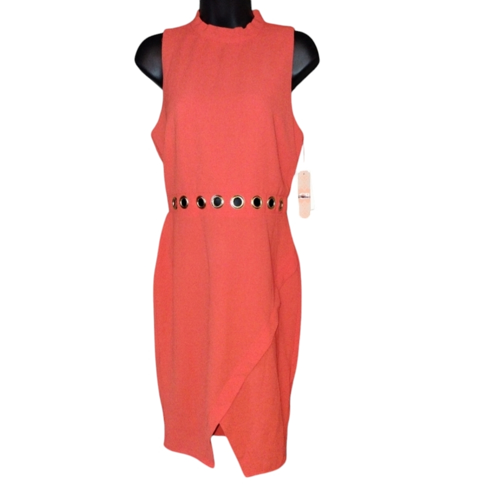 Gianni Bini NWT Orange dress with cutouts, sleeveless high neck size M